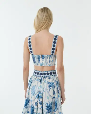 Emporio Sirenuse Ombretta Skirt in Garden Mesh Print | Thumbnail 4 Emporio Sirenuse Ombretta Skirt in Garden Mesh Print | Thumbnail 4