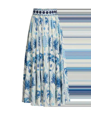 Emporio Sirenuse Ombretta Skirt in Garden Mesh Print | Thumbnail 6 Emporio Sirenuse Ombretta Skirt in Garden Mesh Print | Thumbnail 6