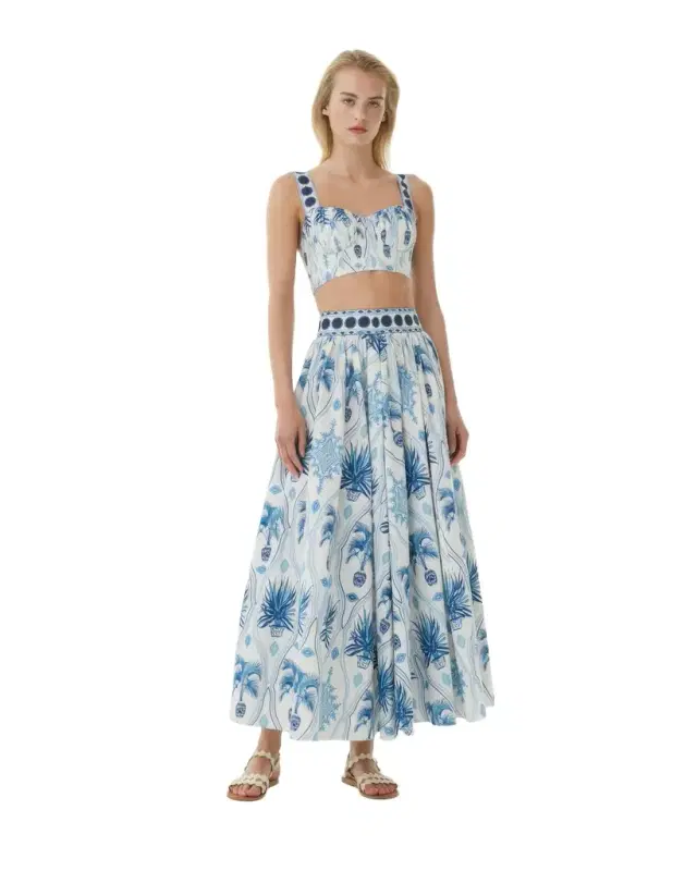 Ombretta Skirt in Garden Mesh Print
