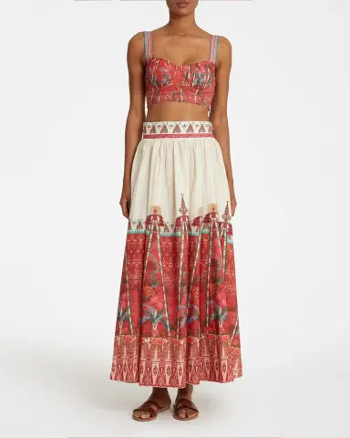 Emporio Sirenuse Ombretta Skirt in Saladin Print | Thumbnail 2