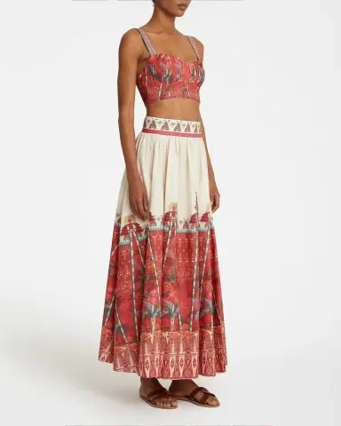 Emporio Sirenuse Ombretta Skirt in Saladin Print | Thumbnail 4