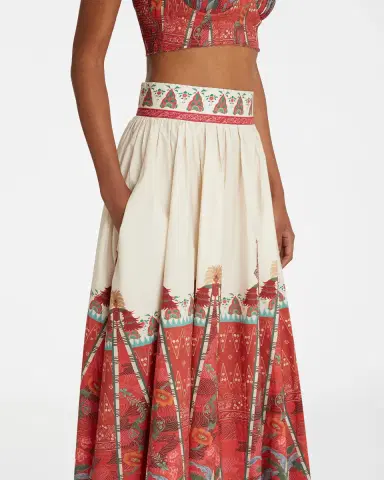 Emporio Sirenuse Ombretta Skirt in Saladin Print | Thumbnail 5