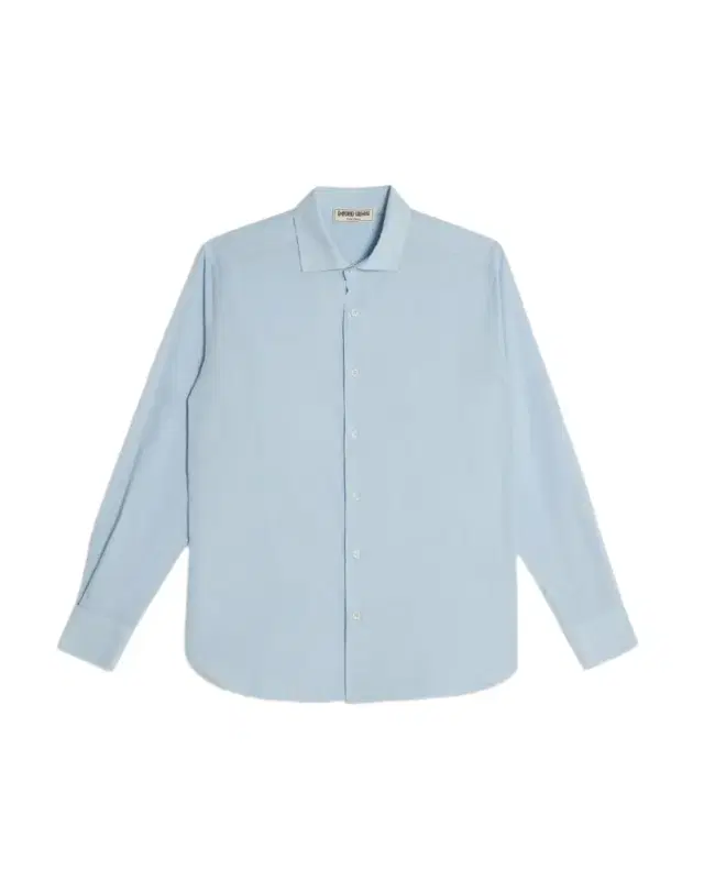 Emporio Sirenuse Plain Cotton Shirt Slim Light Blue