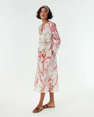 Emporio Sirenuse Short Twilly Scarf in Louis Barthélemy Print | Thumbnail 6