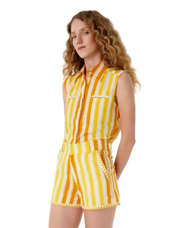 Emporio Sirenuse Shorts in Ikat Stripes