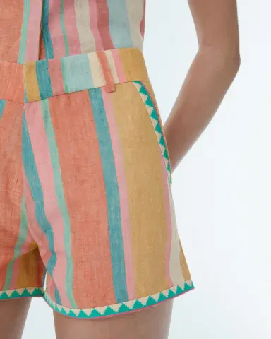 Emporio Sirenuse Shorts in Rainbow Stripes | Thumbnail 2