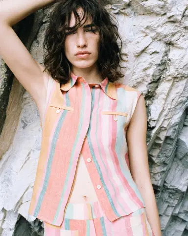 Emporio Sirenuse Shorts in Rainbow Stripes | Thumbnail 6