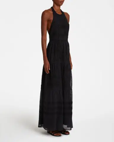 Emporio Sirenuse Sibilla Dress With Flower Net Embroidery | Thumbnail 3 Emporio Sirenuse Sibilla Dress With Flower Net Embroidery | Thumbnail 3