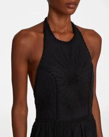 Emporio Sirenuse Sibilla Dress With Flower Net Embroidery | Thumbnail 6 Emporio Sirenuse Sibilla Dress With Flower Net Embroidery | Thumbnail 6
