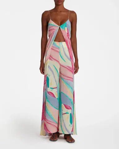 Emporio Sirenuse Stephan Pants in Orchidea Silk | Thumbnail 2