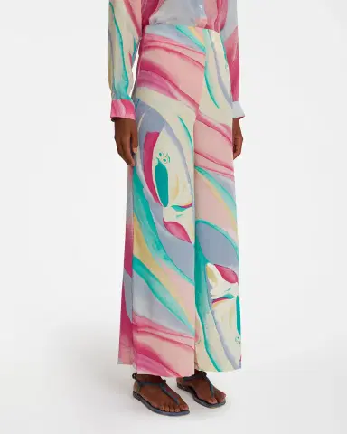 Emporio Sirenuse Stephan Pants in Orchidea Silk | Thumbnail 3