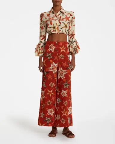 Emporio Sirenuse Stephan Pants In Starfish Print | Thumbnail 2 Emporio Sirenuse Stephan Pants In Starfish Print | Thumbnail 2