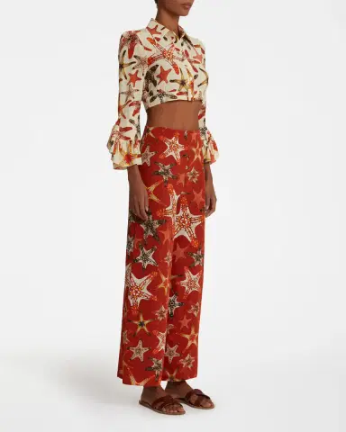 Emporio Sirenuse Stephan Pants In Starfish Print | Thumbnail 3 Emporio Sirenuse Stephan Pants In Starfish Print | Thumbnail 3