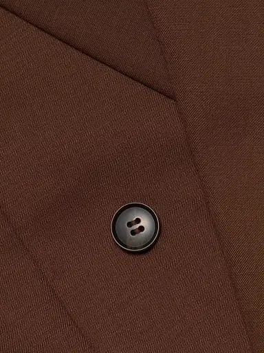 Ronny Kobo Women's 1988 Double-Breasted Wool-Blend Blazer - Chocolate Brown - Size XS | Thumbnail 7