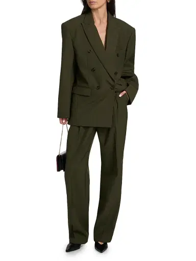 Ronny Kobo Women's Soprano Wool-Blend Pants - Olive Green - Size 4 | Thumbnail 2