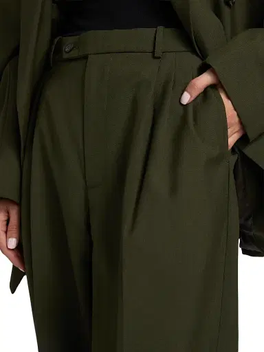 Ronny Kobo Women's Soprano Wool-Blend Pants - Olive Green - Size 4 | Thumbnail 6