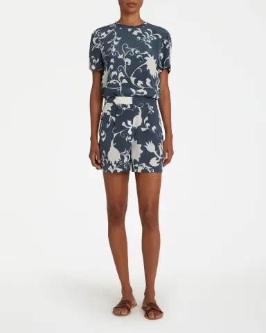 Emporio Sirenuse Tamu Shorts in Flower Screen Print | Thumbnail 2