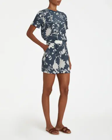 Emporio Sirenuse Tamu Shorts in Flower Screen Print | Thumbnail 3