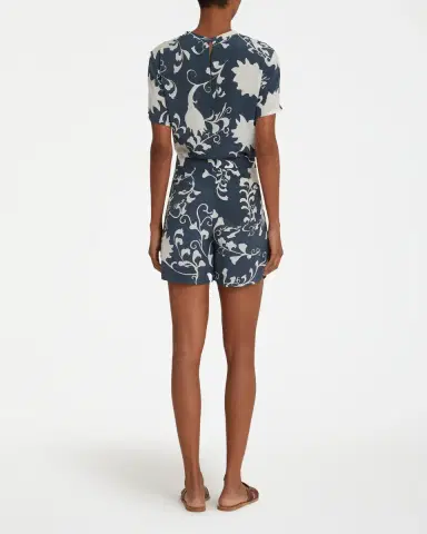 Emporio Sirenuse Tamu Shorts in Flower Screen Print | Thumbnail 4