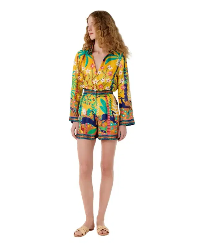 Emporio Sirenuse Tamu Shorts in Louis Barthélemy Print