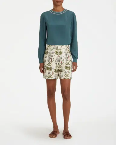 Emporio Sirenuse Teia Shorts in Persian Botanic Print | Thumbnail 2 Emporio Sirenuse Teia Shorts in Persian Botanic Print | Thumbnail 2