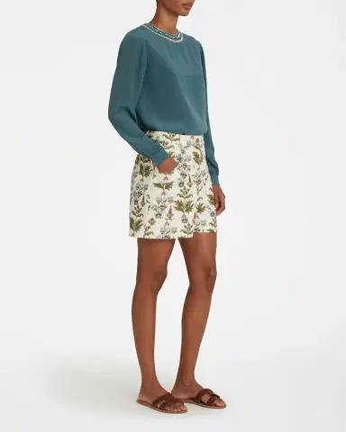 Emporio Sirenuse Teia Shorts in Persian Botanic Print | Thumbnail 3 Emporio Sirenuse Teia Shorts in Persian Botanic Print | Thumbnail 3