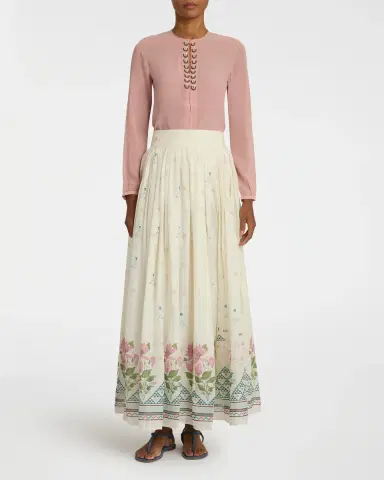 Emporio Sirenuse Teodora Skirt in Indian Rose Print | Thumbnail 2