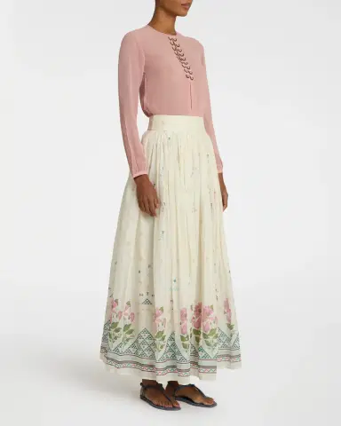Emporio Sirenuse Teodora Skirt in Indian Rose Print | Thumbnail 3