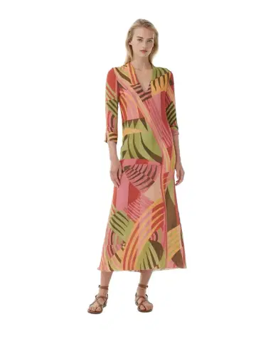 Emporio Sirenuse Tiara Dress with Pagoda Print | Thumbnail 1 Emporio Sirenuse Tiara Dress with Pagoda Print | Thumbnail 1