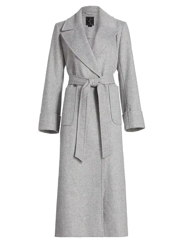 Mercer Collective Women's Belted Wool-Blend Coat - Soft Grey