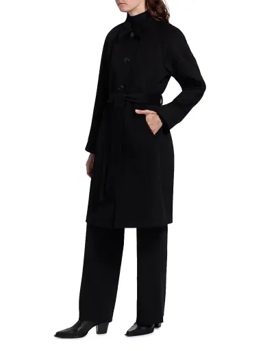 Mercer Collective Women's Belted Wool-Blend Coat - Black | Thumbnail 4