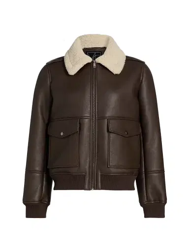 Mercer Collective Women's Sherpa & Faux-Leather Bomber Jacket | Thumbnail 1 Mercer Collective Women's Sherpa & Faux-Leather Bomber Jacket | Thumbnail 1