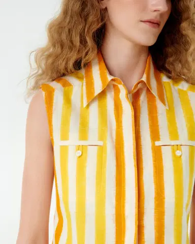 Emporio Sirenuse Ylenia Top in Ikat Stripes | Thumbnail 2 Emporio Sirenuse Ylenia Top in Ikat Stripes | Thumbnail 2