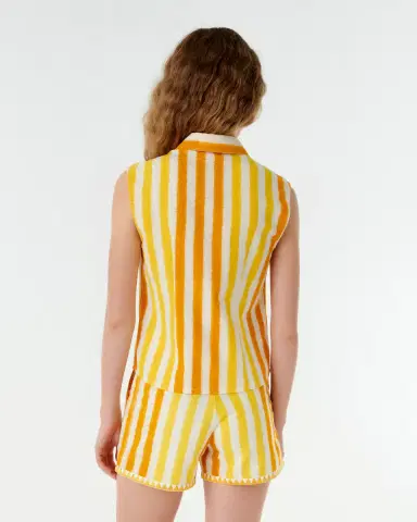 Emporio Sirenuse Ylenia Top in Ikat Stripes | Thumbnail 4 Emporio Sirenuse Ylenia Top in Ikat Stripes | Thumbnail 4