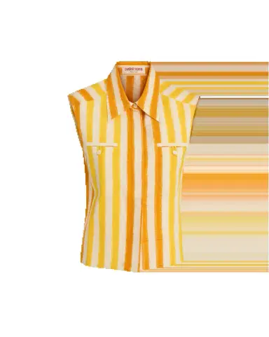 Emporio Sirenuse Ylenia Top in Ikat Stripes | Thumbnail 5 Emporio Sirenuse Ylenia Top in Ikat Stripes | Thumbnail 5