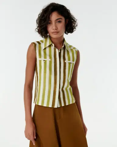 Emporio Sirenuse Ylenia Top in Ikat Stripes | Thumbnail 6 Emporio Sirenuse Ylenia Top in Ikat Stripes | Thumbnail 6