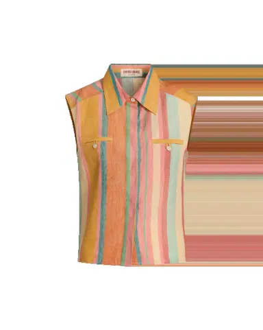 Emporio Sirenuse Ylenia Top in Rainbow Stripes | Thumbnail 5 Emporio Sirenuse Ylenia Top in Rainbow Stripes | Thumbnail 5