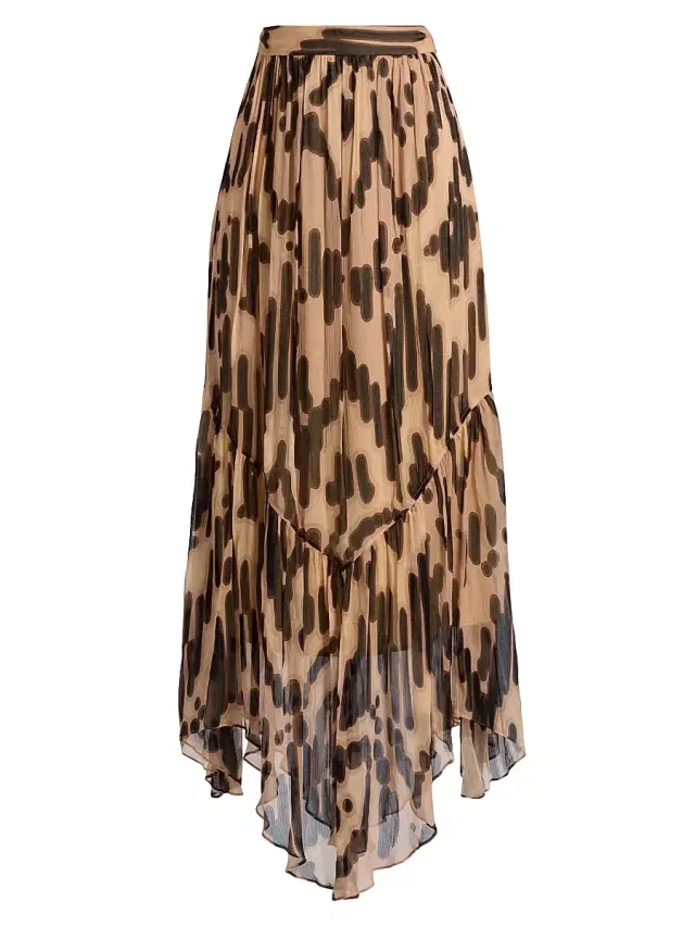 Women's Aley Pleated Handkerchief-Hem Midi-Skirt - Rose