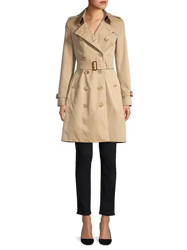 Burberry Women's Chelsea Belted Double-Breasted Coat - Honey - Size 16 | Thumbnail 2 Burberry Women's Chelsea Belted Double-Breasted Coat - Honey - Size 16 | Thumbnail 2