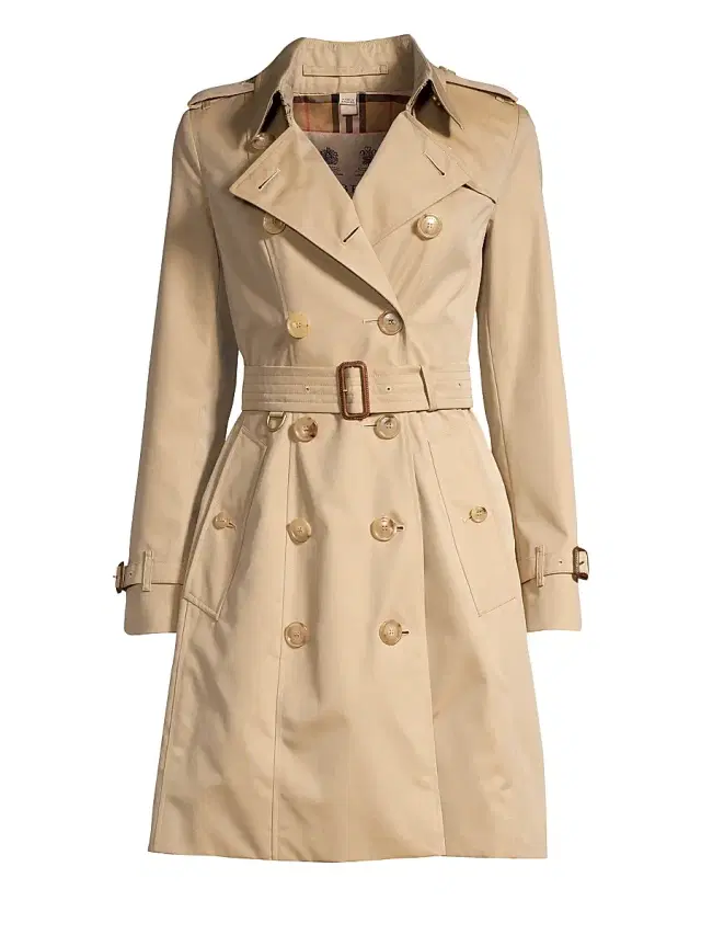 Burberry Women's Chelsea Belted Double-Breasted Coat - Honey