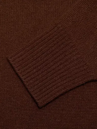 Loulou de Saison Women's Luke Wool-Cashmere Turtleneck Sweater - Brown | Thumbnail 7 Loulou de Saison Women's Luke Wool-Cashmere Turtleneck Sweater - Brown | Thumbnail 7