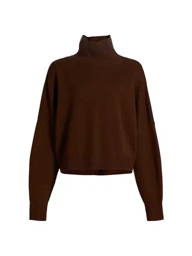 Loulou de Saison Women's Luke Wool-Cashmere Turtleneck Sweater - Brown | Thumbnail 1 Loulou de Saison Women's Luke Wool-Cashmere Turtleneck Sweater - Brown | Thumbnail 1