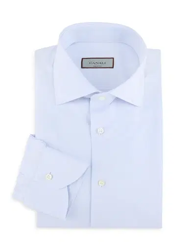 Canali Men's Modern Fit Cotton Dress Shirt | Thumbnail 1 Canali Men's Modern Fit Cotton Dress Shirt | Thumbnail 1