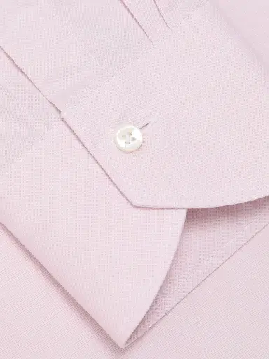 Canali Men's Solid Cotton Dress Shirt - Light Pink - Size 17.5 | Thumbnail 7 Canali Men's Solid Cotton Dress Shirt - Light Pink - Size 17.5 | Thumbnail 7