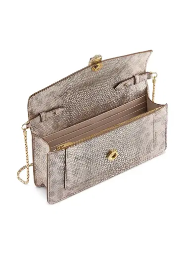 BVLGARI Women's Serpenti Forever Snakeskin-Embossed Leather Pochette - Milky Opal | Thumbnail 2