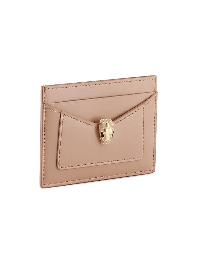 Women's Serpenti Forever Leather Card Holder - Travertine Women's Serpenti Forever Leather Card Holder - Travertine