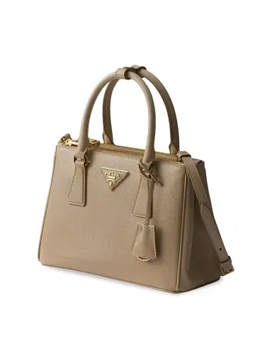 Prada Women's Galleria Small Saffiano Leather Top Handle Bag - Beige Khaki | Thumbnail 2
