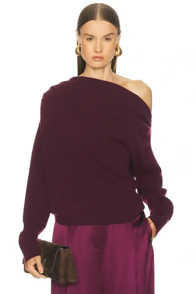 The Sei Long Sleeve Asymmetrical Drape Sweater