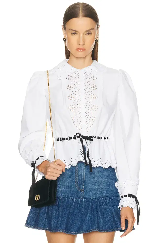 Valentino Embroidered Poplin Shirt