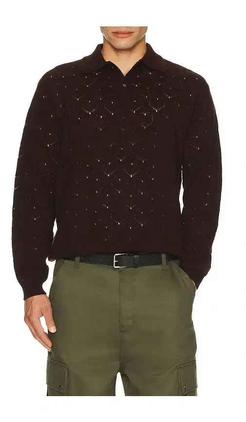 vowels Eyelet Polo